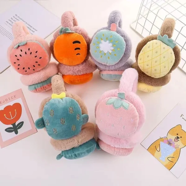 protetor de orelhas para o frio com Design de Frutas