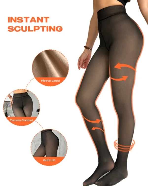 Legging Térmica Feminina com Forro Aveludado e Cintura Alta - Image 2