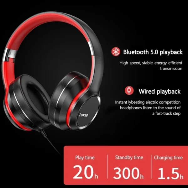 Fone de Ouvido Lenovo HD200 Bluetooth 5.0 - Image 2